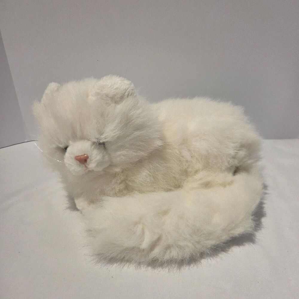 RUSS Vintage Nikki White Persian Cat Plush Stuffed Animal Fluffy Kitty Toy
